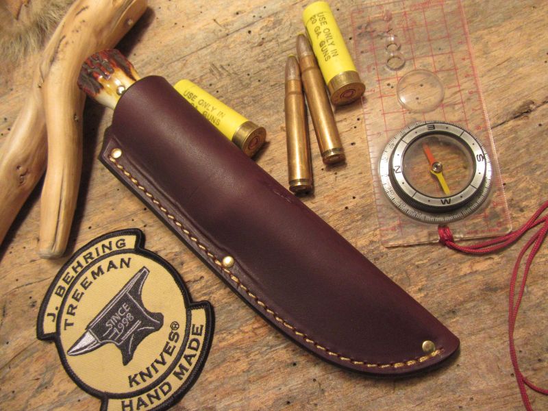  J. Behring Handmade Deer & Trout Horsehide Red Butt Stag