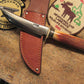   J. Behring Handmade Artifact ivory Deer & Trout Knife Ox Butt Cap
