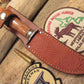   J. Behring Handmade Artifact ivory Deer & Trout Knife Ox Butt Cap
