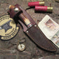  J. Behring Handmade Trout 120 year old Stag  beaver Tail Sheath  