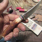  J. Behring Handmade Trout 120 year old Stag  beaver Tail Sheath  