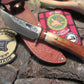  J. Behring Handmade  Hammer mark Caper 120 year old stag Ox butt Ostritch sheath