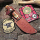  J. Behring Handmade  Hammer mark Caper 120 year old stag Ox butt Ostritch sheath
