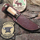 J. Behring Handmade Michigan Hunter Fossil Walrus Ivory Ox Butt Cap Elephant hide sheath 