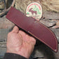 J. Behring Handmade Michigan Hunter Fossil Walrus Ivory Ox Butt Cap Elephant hide sheath 