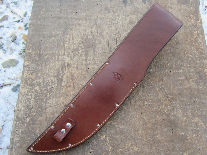     J.Behring Handmade 8" Camp Knife Nickel Horse Hide Crown Stag Acorns and Oak Leaf carved sheath