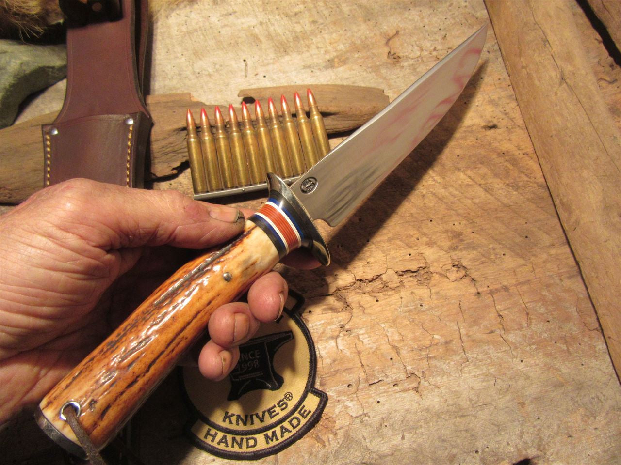               J. Behring Handmade 8" Skull Fighter NS Stag 