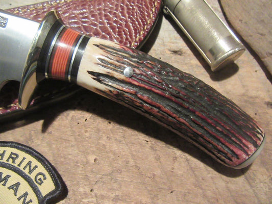              J.Behring Handmade Fox River Hunter Killer Stag Ox Butt 
