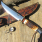 J. Behring Handmade  Stag Aluminum Huron Hunter 7" Blade 
