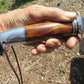 J. Behring Handmade DBL Skull Fighter Hammermark Ironwood with aluminum crows beak butt. 