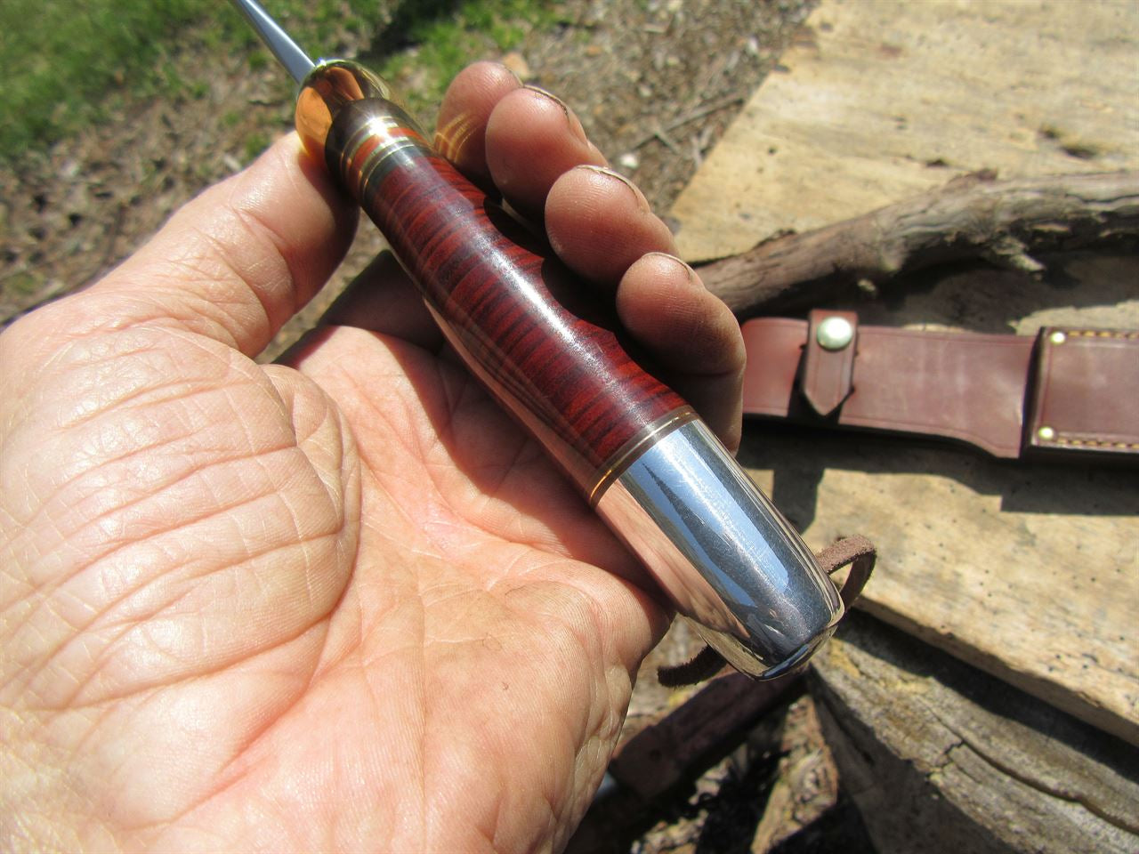             J. Behring Handmade Huron Hunter Horsehide Aluminum   