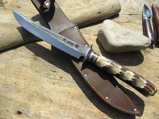                 J. Behring Handmade Double Skull Fighter 9" Hammermark Blade