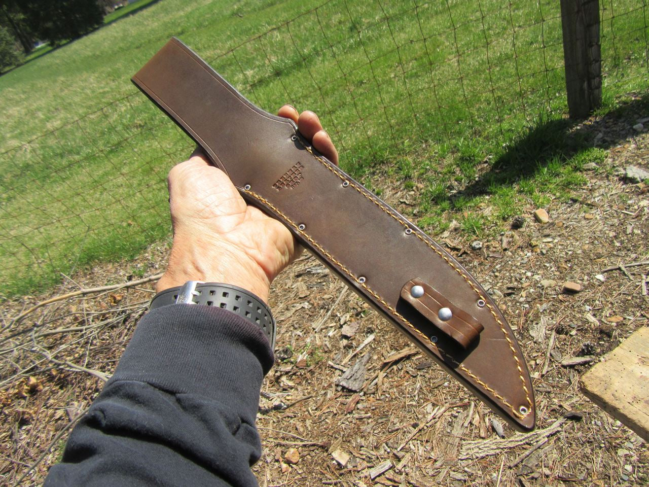                 J. Behring Handmade Double Skull Fighter 9" Hammermark Blade