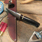 J.Behring Handmade Trout Knife Nickel silver Black, Maroon, White Micarta handle
