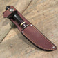 J.Behring Handmade Trout Knife Nickel silver Black, Maroon, White Micarta handle