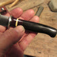 J.Behring Handmade Trout Knife Nickel silver Black, Maroon, White Micarta handle