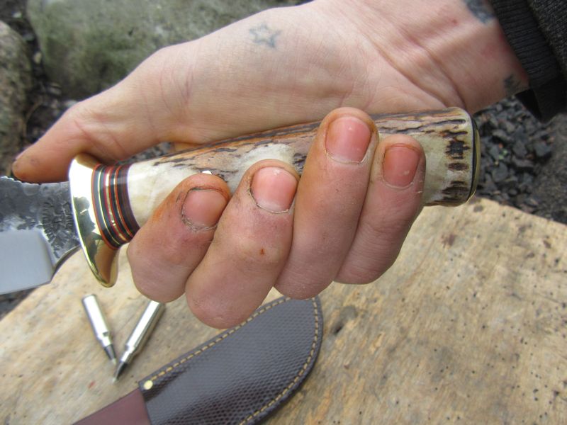 Treeman Knives Finger Groove Hammer Mark Alaskan