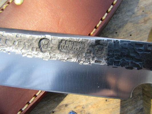      J. Behring Handmade Hammer mark double skull fighter