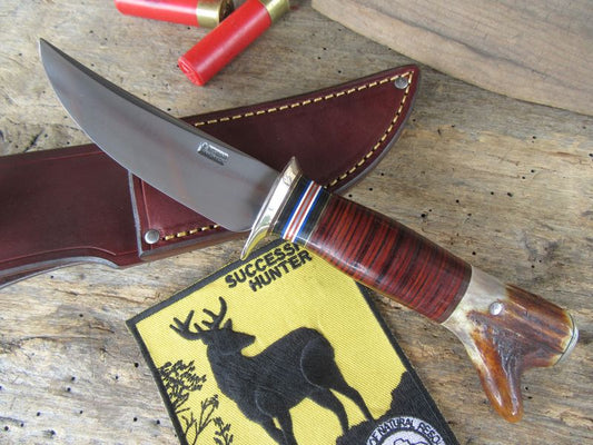 J.Behring Handmade Trout & Deer Nickel But Cap 