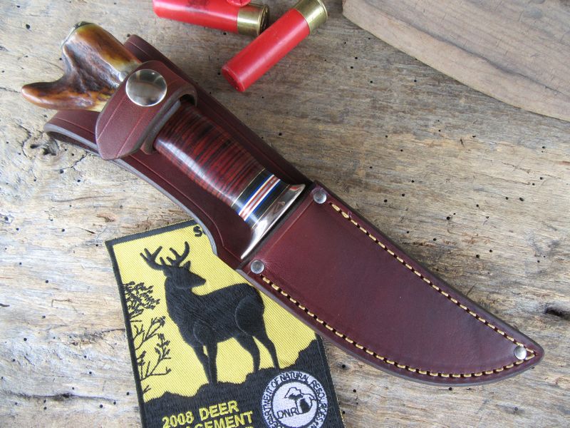 J.Behring Handmade Trout & Deer Nickel But Cap 