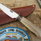 J.Behring Handmade Fossilized Ivory Drop Point Trout Knife 