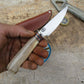 J.Behring Handmade Fossilized Ivory Drop Point Trout Knife 