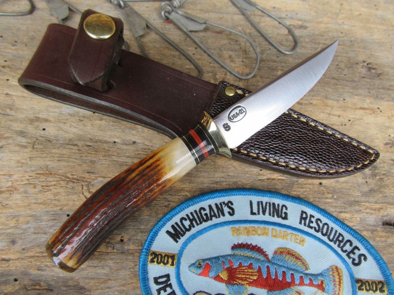 J.Behring Handmade Stainless MI trout knife 