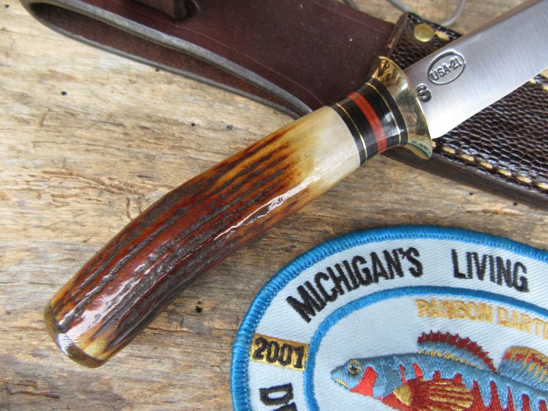 J.Behring Handmade Stainless MI trout knife 