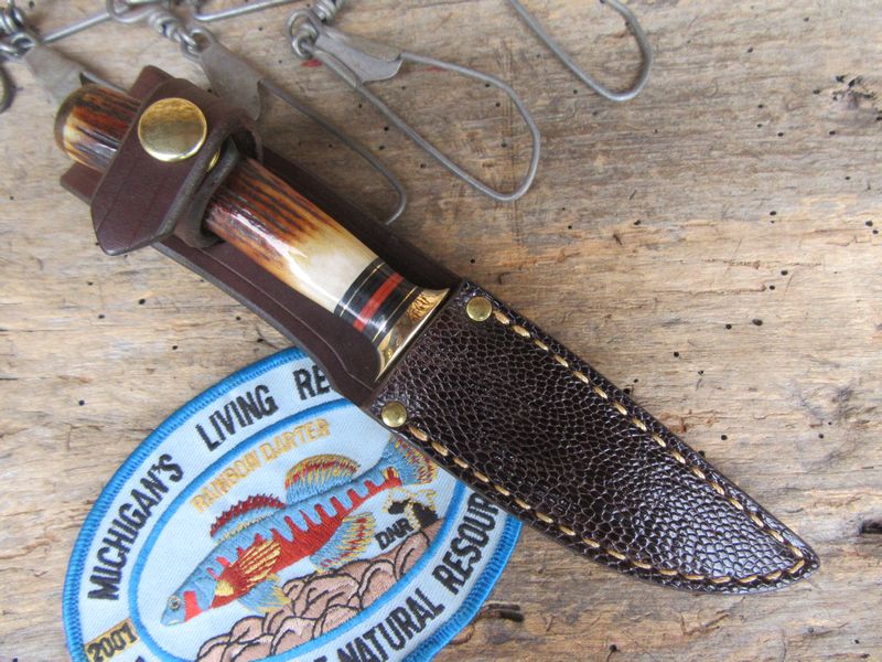 J.Behring Handmade Stainless MI trout knife 