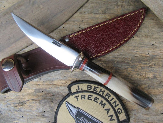 J.Behring Handmade Stainless MI trout knife 