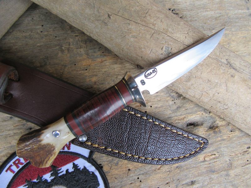 J.Behring Handmade Stainless MI trout knife 