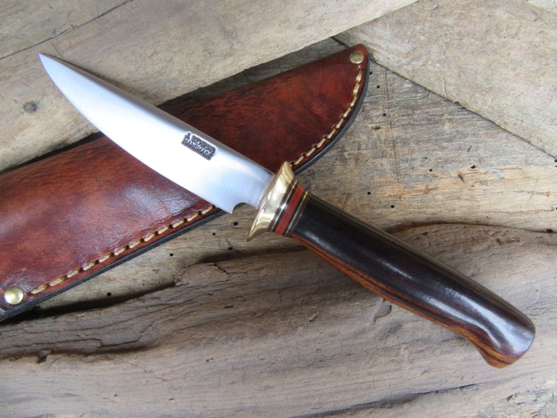 J.Behring Handmade Stainless MI drop point trout knife 