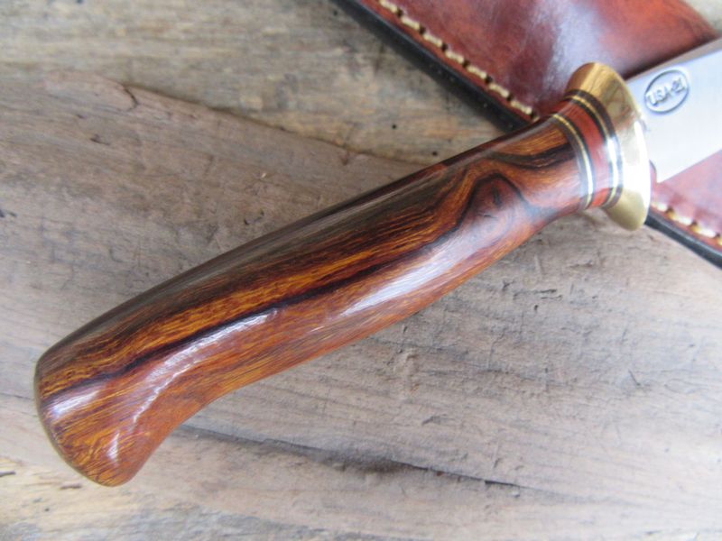 J.Behring Handmade Stainless MI drop point trout knife 