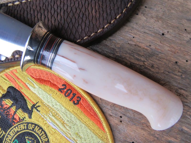 Treeman Fossilzed Walrus Ivory Stainless Trout & Deer 