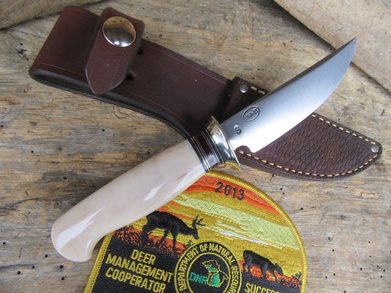 Treeman Fossilzed Walrus Ivory Stainless Trout & Deer 