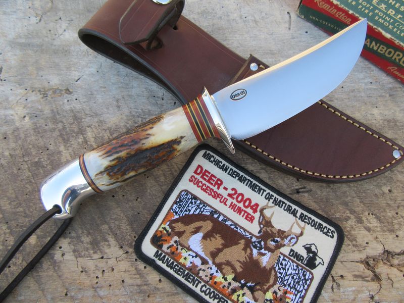 Treeman Knives Stag Aluminum Michigan Hunter