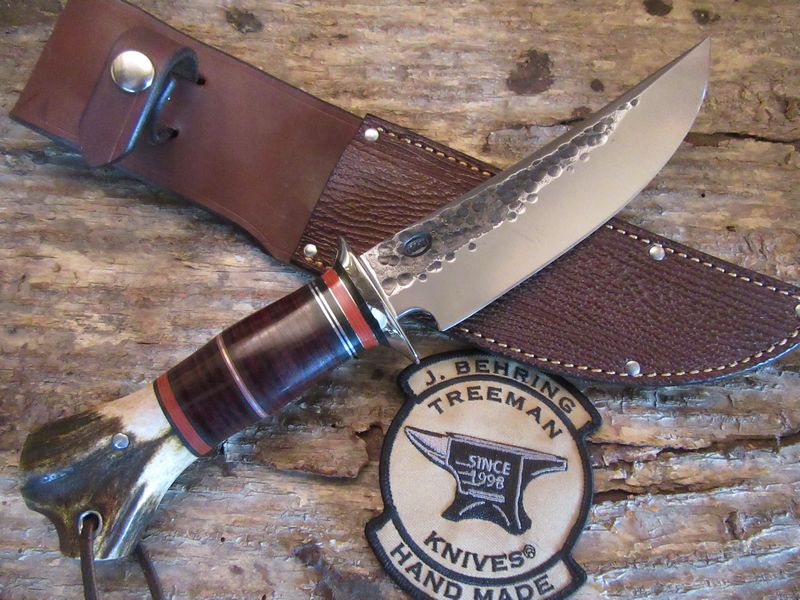                 Treeman Knives Scagel style hammer mark camp fighter
