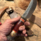 J. Behring Handmade Woodcraft Hunter Hammer Mark 6" blade Horse hide crown Stag