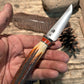 Treeman Trout Knife 120 Years old German Red Stag AEB-L Stainless Shark Sheath