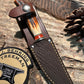 Treeman Trout Knife 120 Years old German Red Stag AEB-L Stainless Shark Sheath