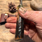 J. Behring Handmade South Dakota Caper 120 year old stag sterling silver butt cap