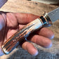 J. Behring Handmade Stainless AEB-L Trout Knife Stag