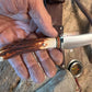 Treeman Trout Knife Real RED STAG Hippo Tooth Butt Cap