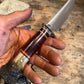 Treeman Deer & Trout Knife  4 1/2" NS hrose hide Crown Stag