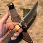 J. Behring Handmade Model 1-7  Fighter Red Stag Mammouth Butt Cap Shark Sheath