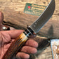 Treeman 4 1/4" AEB-L Stainless Woody 120 Year old German Red Stag Ivory cap Giraffe sheath