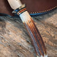 Treeman Trout Knife Real RED STAG Hippo Tooth Butt Cap