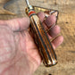 Treeman 5" Alaskan Hammermark Stag Finger Grip Handle DBL Brass