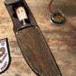 J. Behring Handmade Alaskan Semi Skinner Hammermark Stag Finger grip Giraffe Sheath
