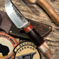 Treeman Iron Mountain Hunter Hammer mark Horse Hide Ivory Butt  Giraffe Sheath